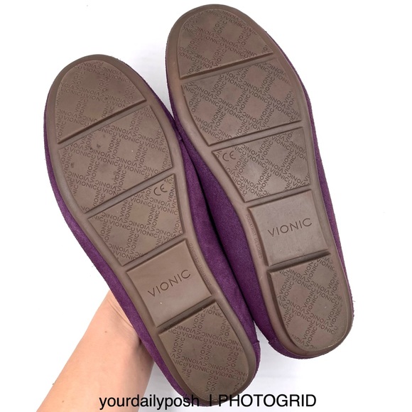 Purple suede Vionic Debbie moc loafer flats women’s US size 7 - Picture 9 of 14